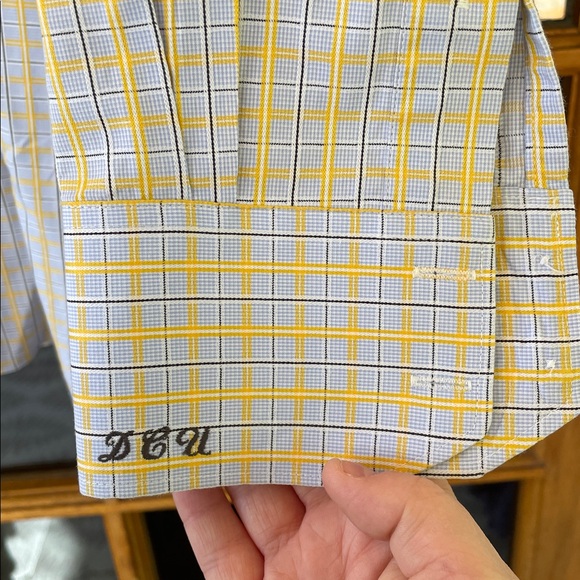 Duru’s Custom Dress shirt plaid XL 16.5 neck - Picture 4 of 6